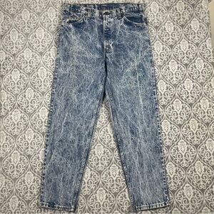 vintage levi's straight leg jeans orange tab 80's stonewash 38x32 made in usa